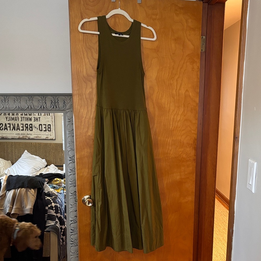 ME+EM Olive Green Sleeveless Dress